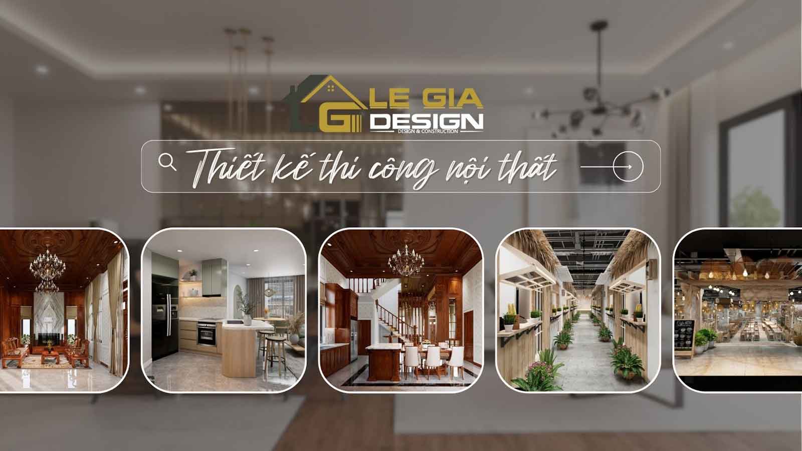 Giao diện trang chủ công ty thiết kế thi công nội thất trọn gói uy tín Lê Gia Design